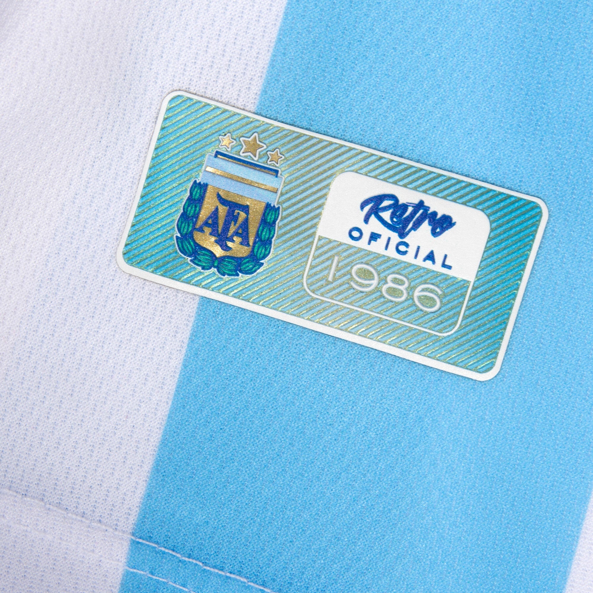 Argentina Home Retro No.10 Jersey 1986 (Retro Flock Printing)