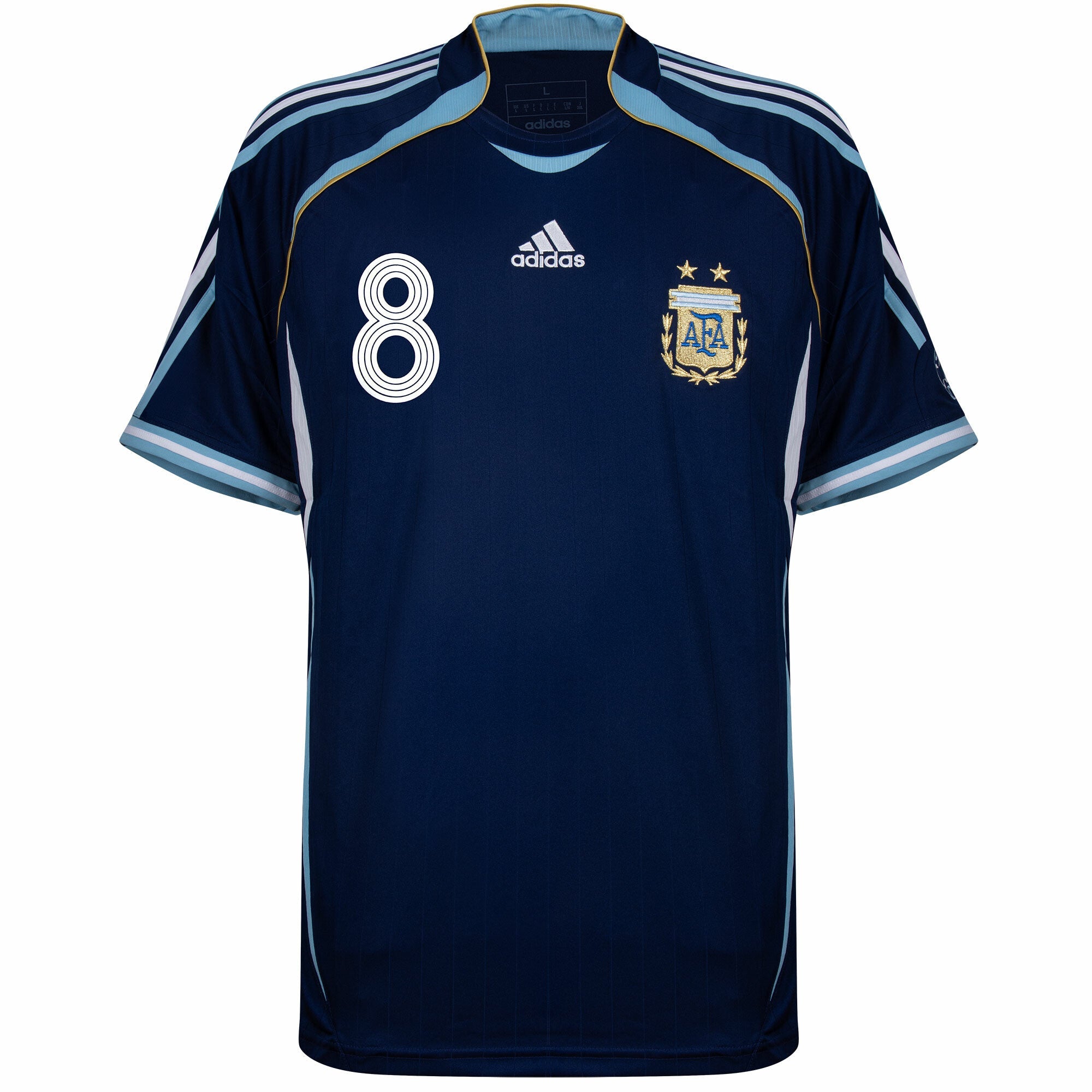 Argentina Reissue Away Mascherano 8 Jersey 2006 (Retro Flex Printing)