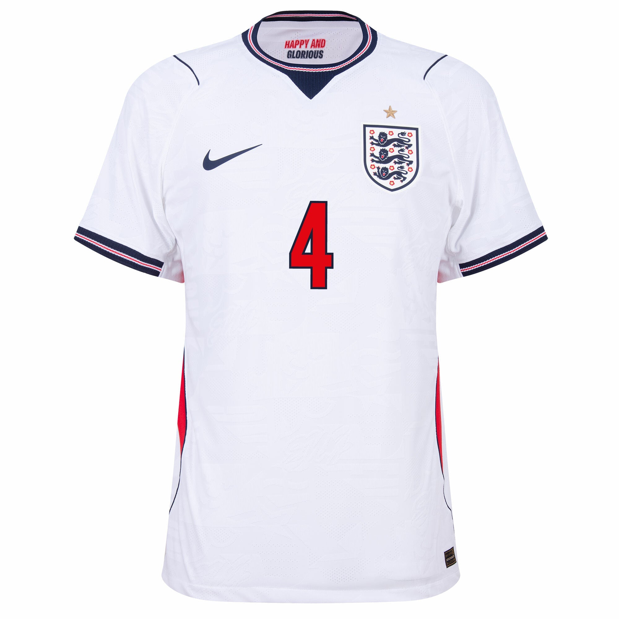England Aero-Fit Match Home Rice 4 Jersey 2026-2027 (Official Printing) (Player)