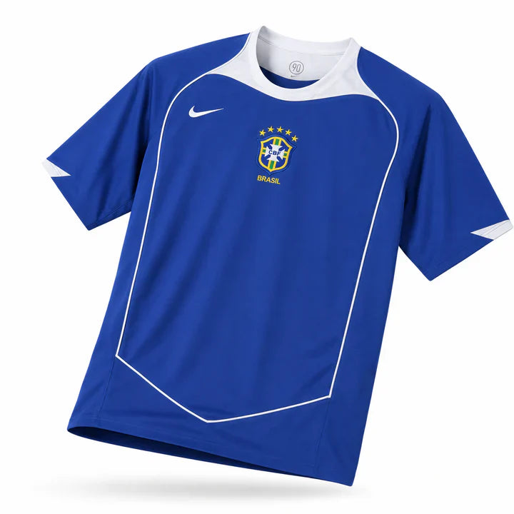 Brazil National Team Retro 2004 Total 90 Blue Jersey