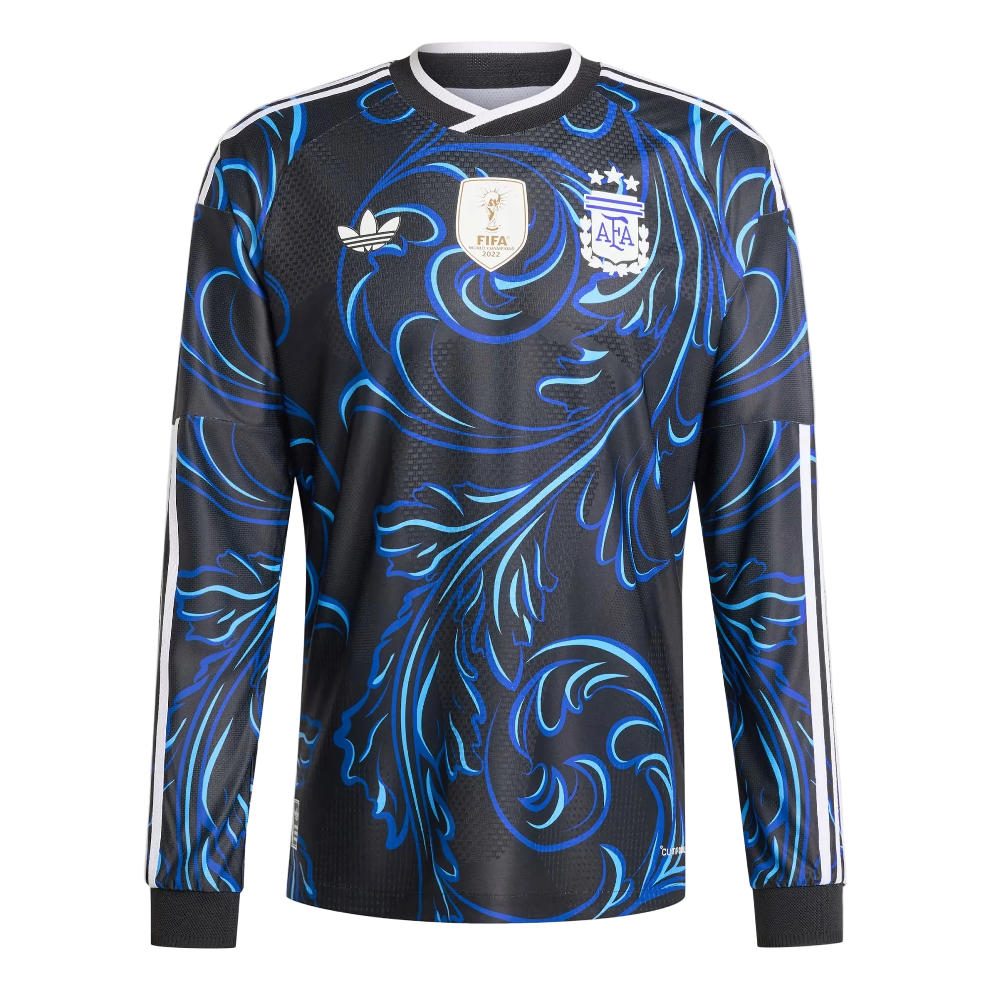 Argentina 26 Away Authentic Player Long Sleeve Jersey