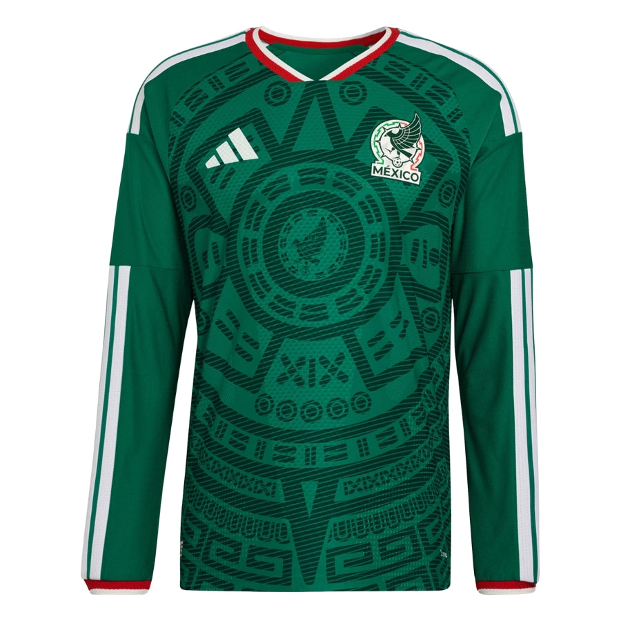Mexico Home Authentic Player Long Sleeve Shirt 2026 World Cup (Player Version)