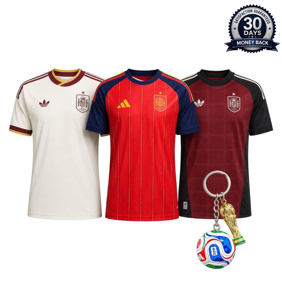 Spain 2026 World Cup 3-Shirt Kit (Player Version)
