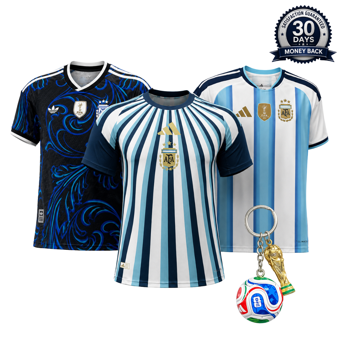 Argentina 2026 World Cup 3-Shirt Kit (Player Version)