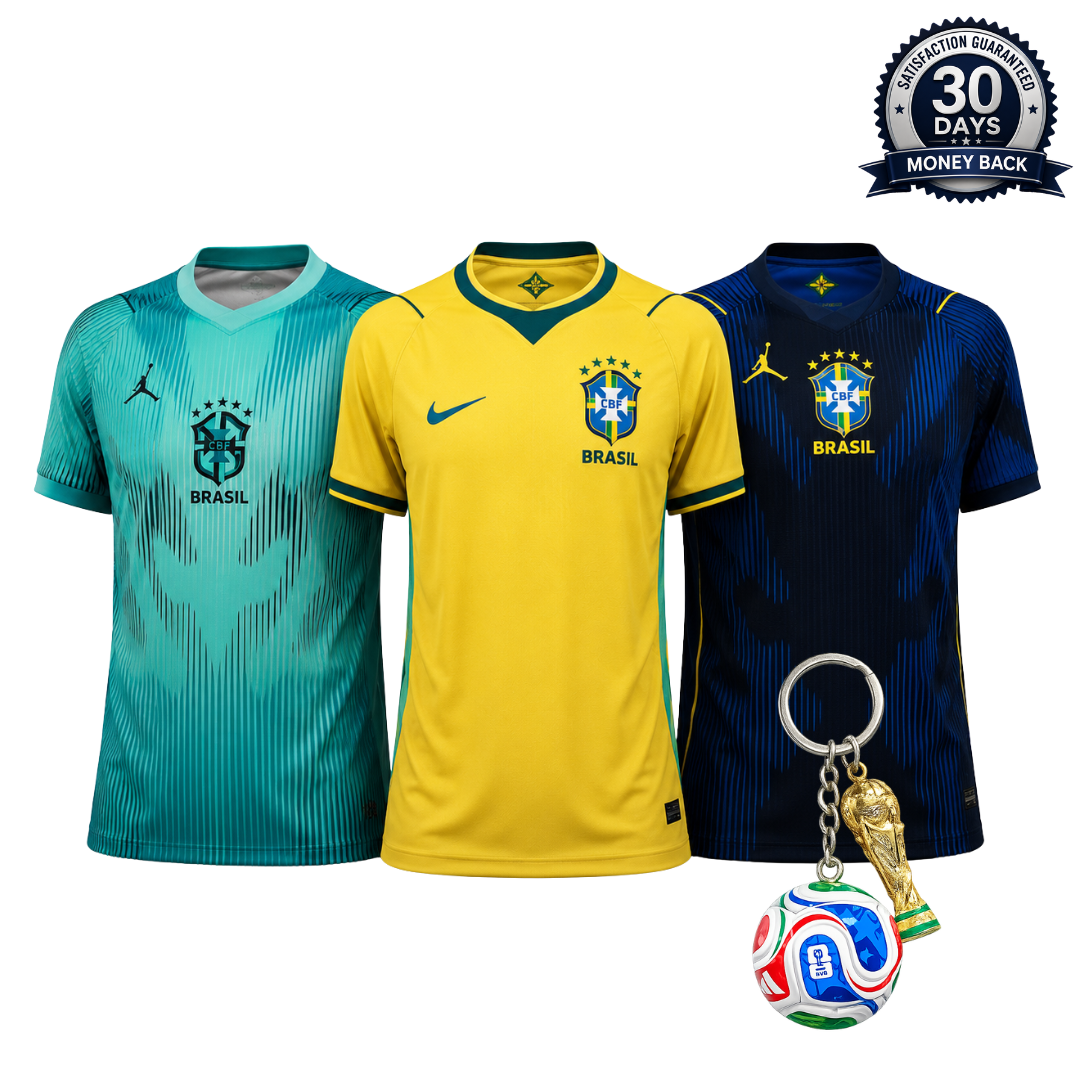 Brazil 2026 World Cup 3-Shirt Kit (Player Version)