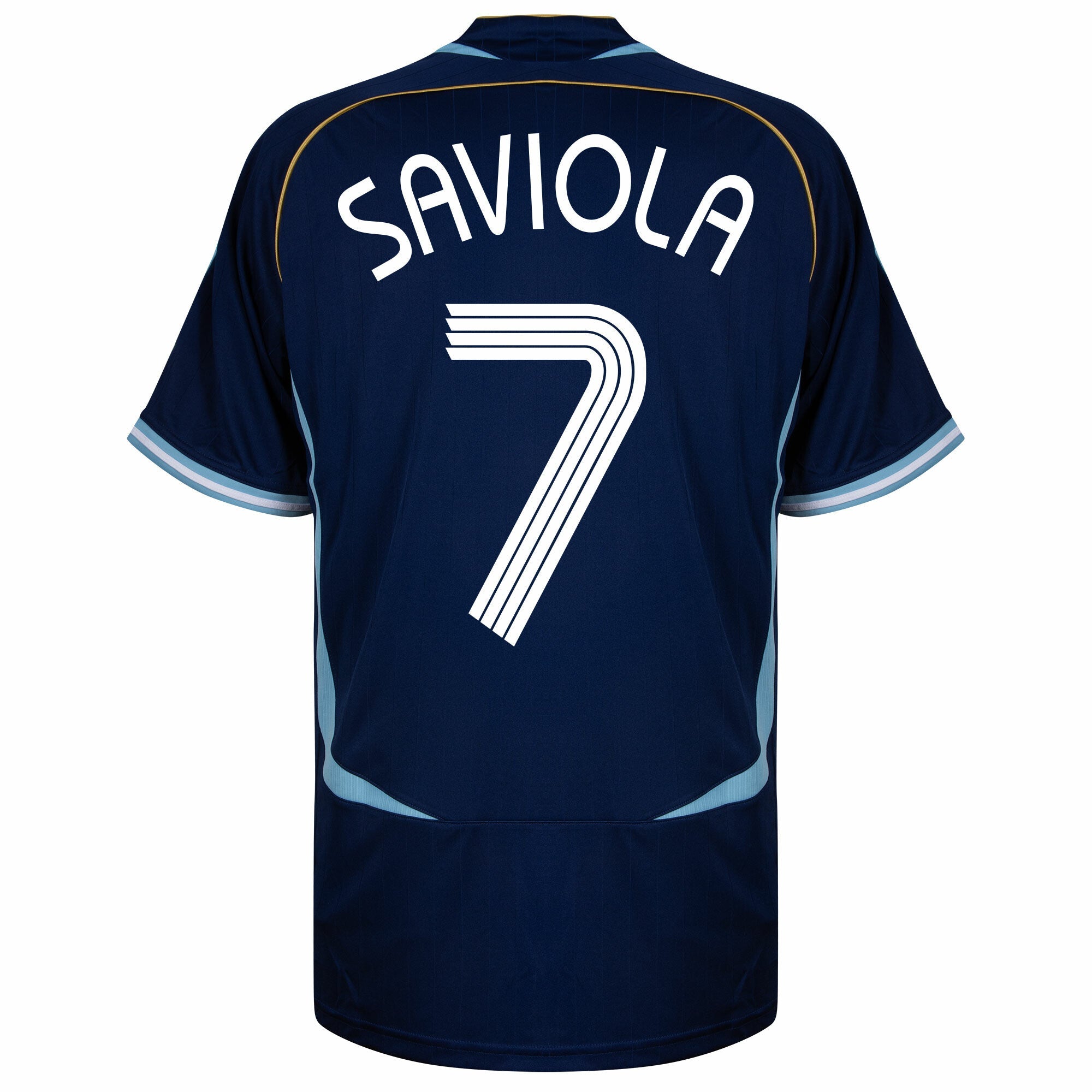 Argentina Reissue Away Saviola 7 Jersey 2006 (Retro Flex Printing)