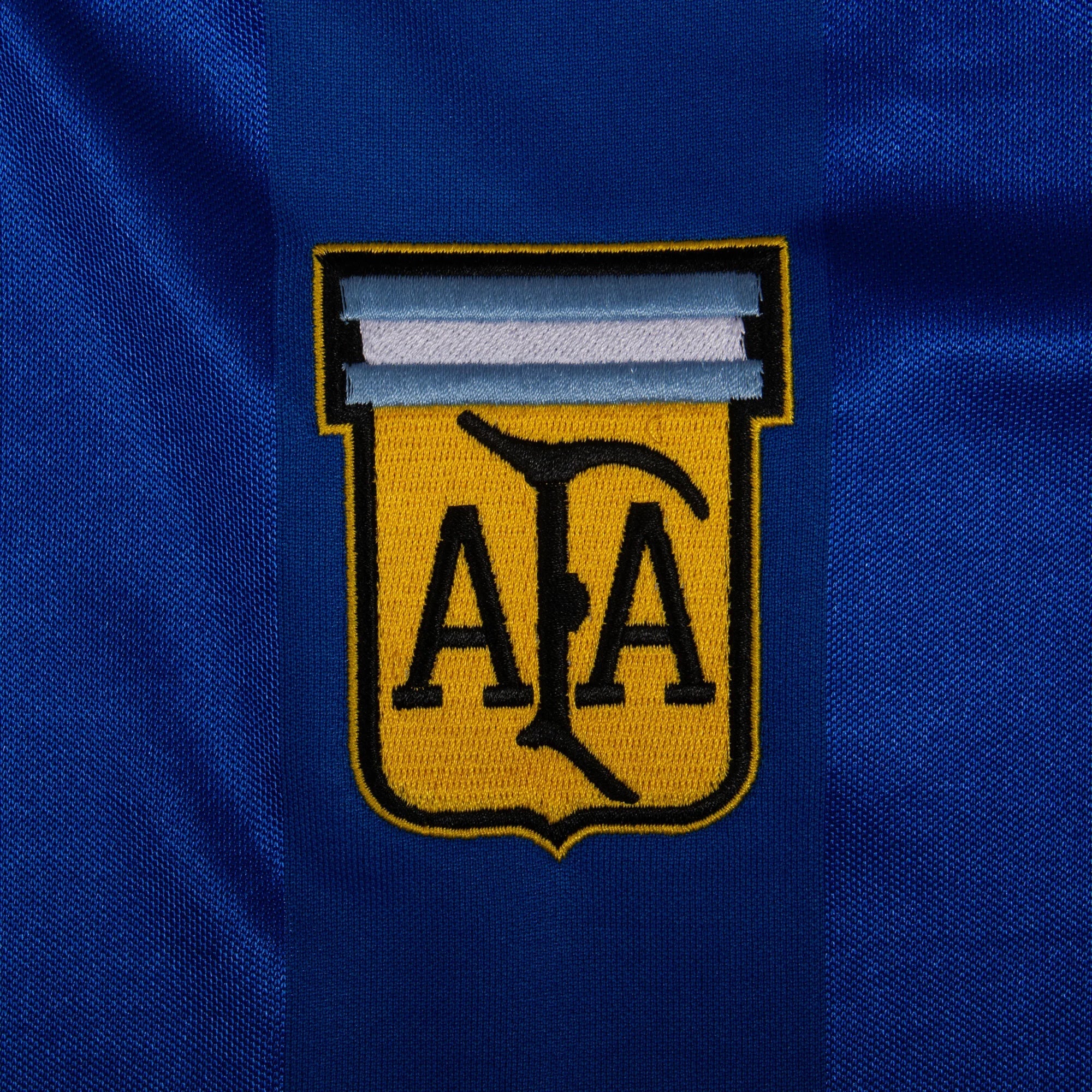 Argentina Away Retro No.10 (Maradona) Jersey 1986 (Retro Glitter Printing)