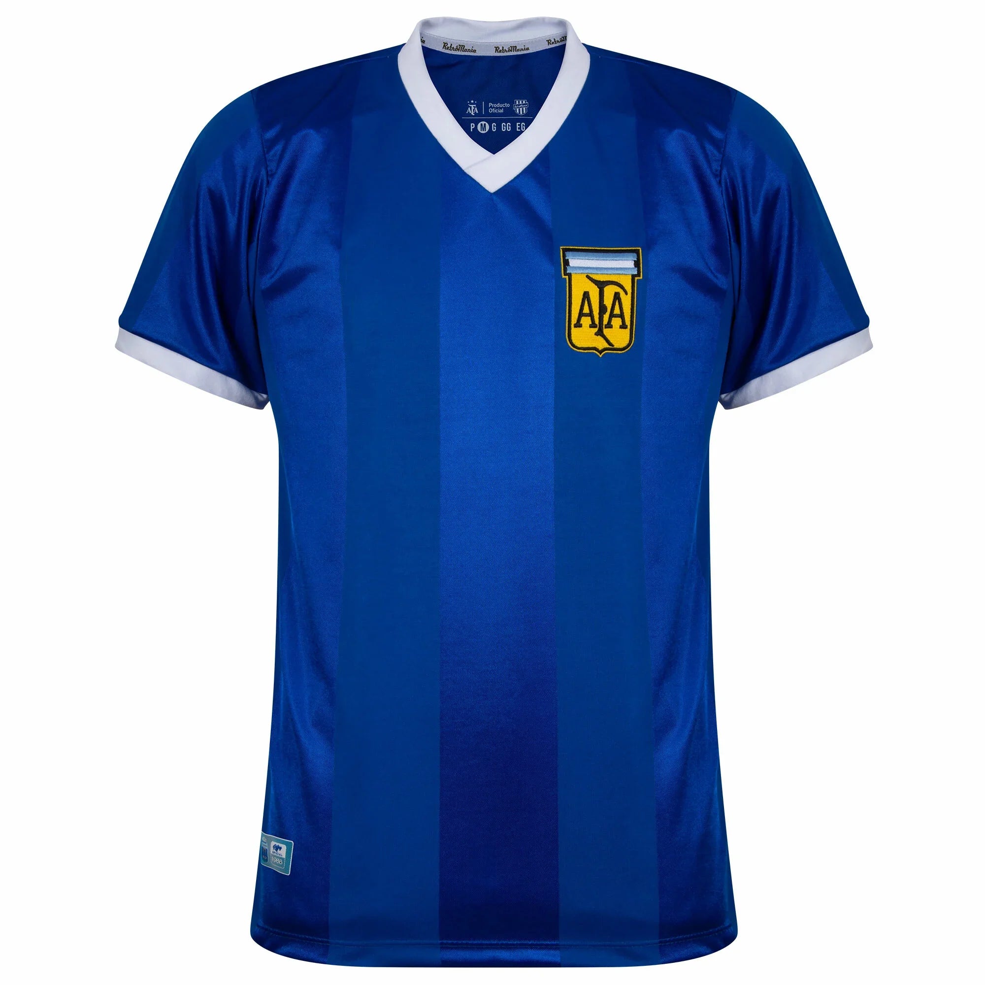 Argentina Away Retro No.10 (Maradona) Jersey 1986 (Retro Glitter Printing)