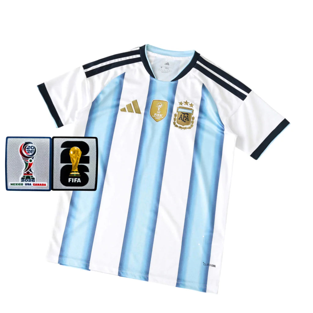 Argentina Jersey with 2026 World Cup Patches